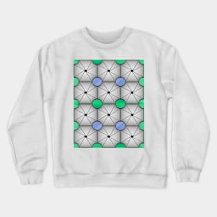 Graphic in grey with green and blue Crewneck Sweatshirt